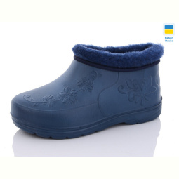 Галоши SANLIN 2 Квітка хутро т.синій