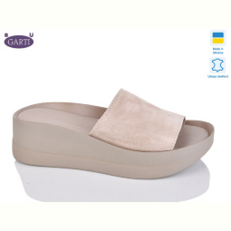 Шлепки Garti 0133 беж замш