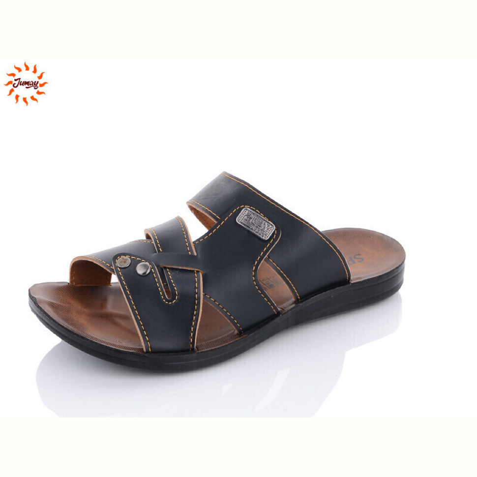 Шлепки Jumay SP шкіра play чорний