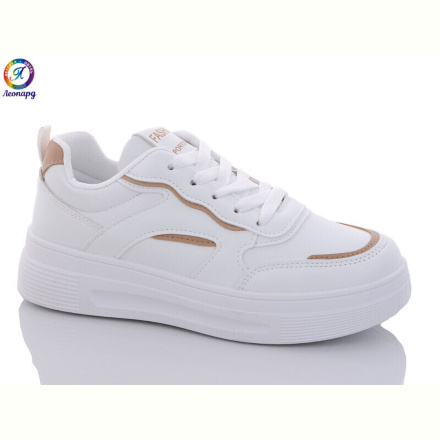 Кроссовки Леопард F2188 white-beige