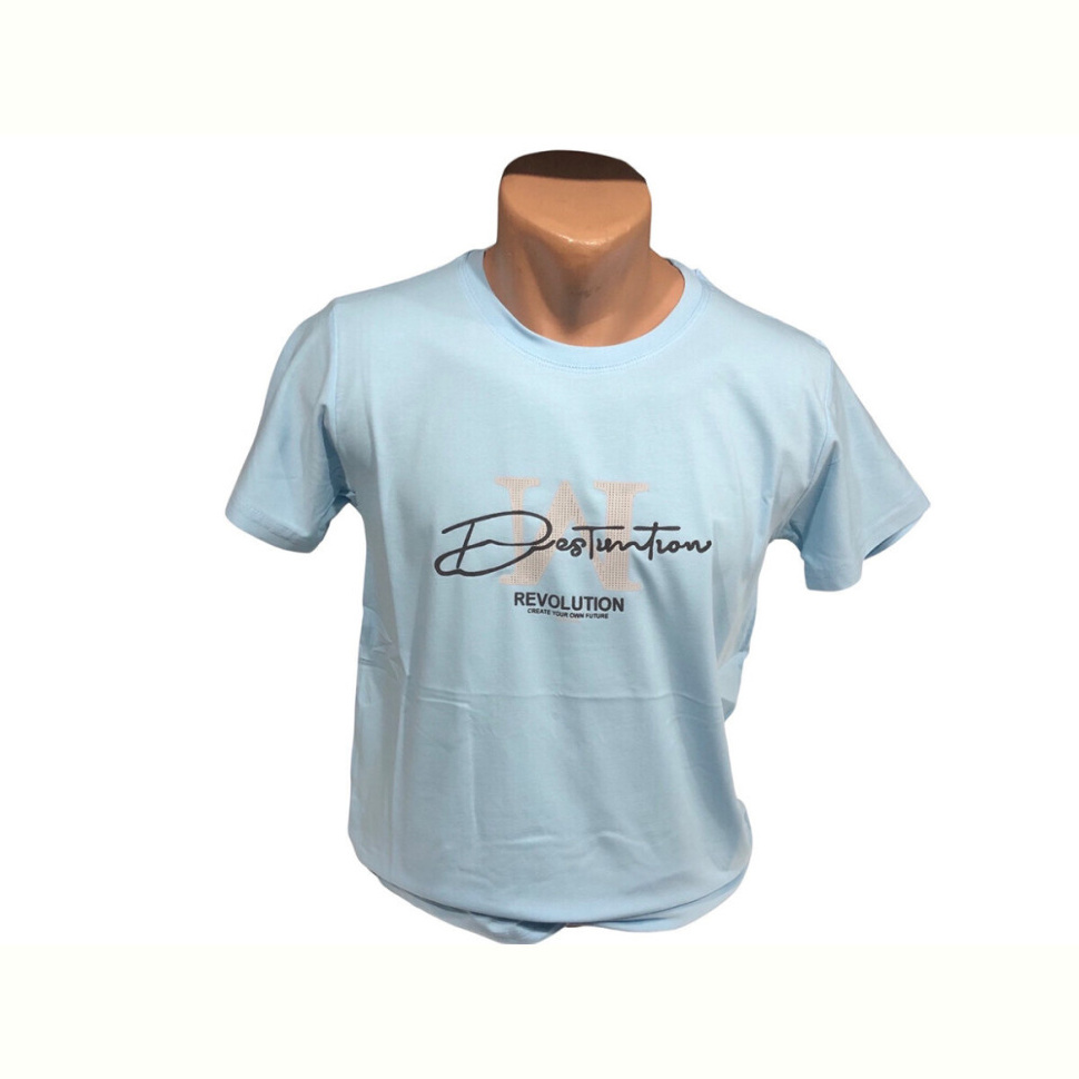 Футболка TurkishBrend C002 блакитний Футболка TurkishBrend C002 блакитний