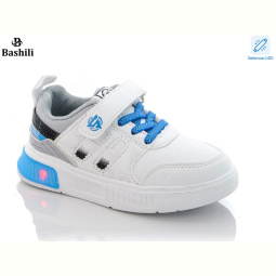 Кроссовки Башили D802-1K LED white-blue