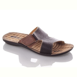 Шлепки DeMur P5321 black-camel