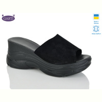 Шлепки Garti 525 чорний замш