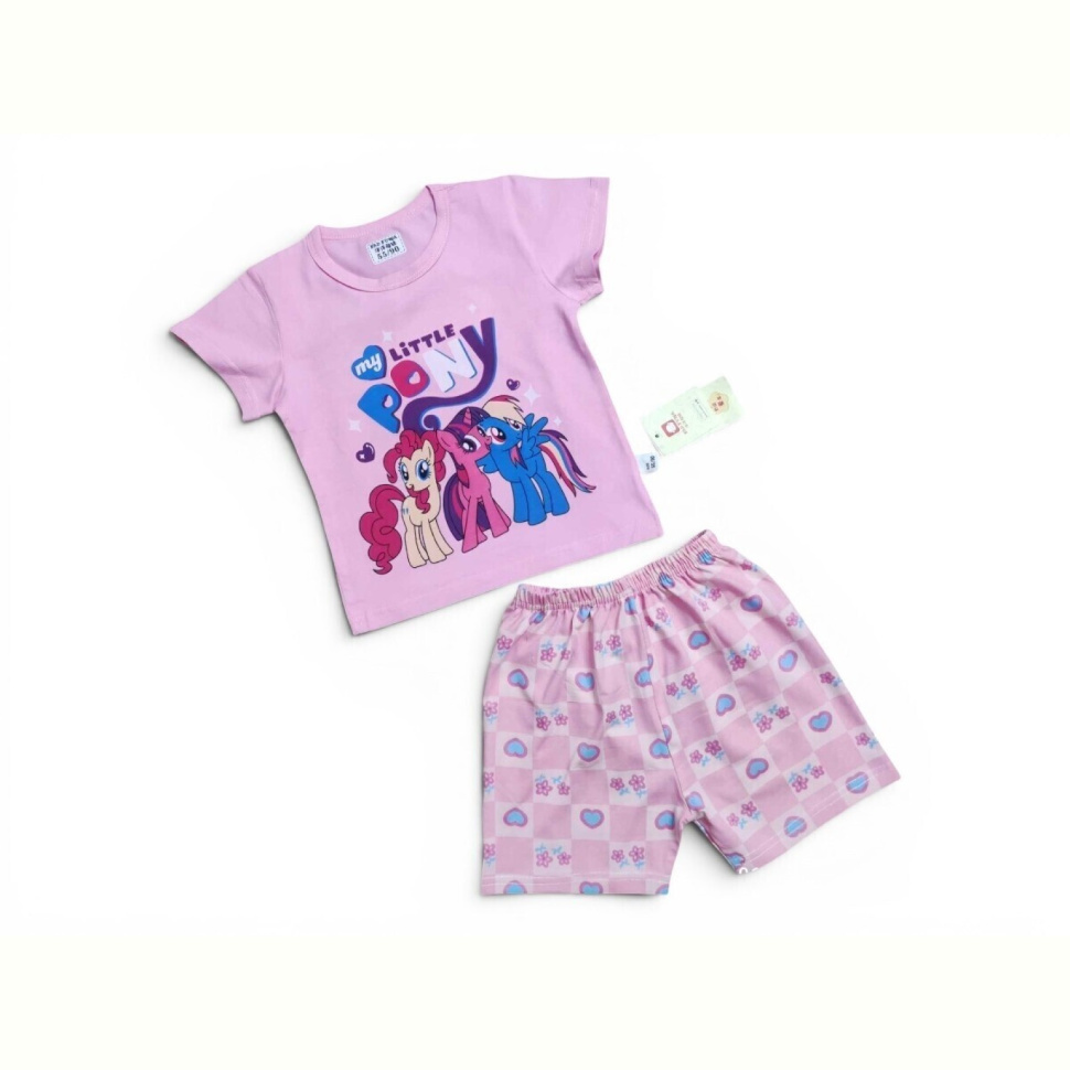 Костюм Kids-modnik N261920 комплект футболка-шорти рожевий