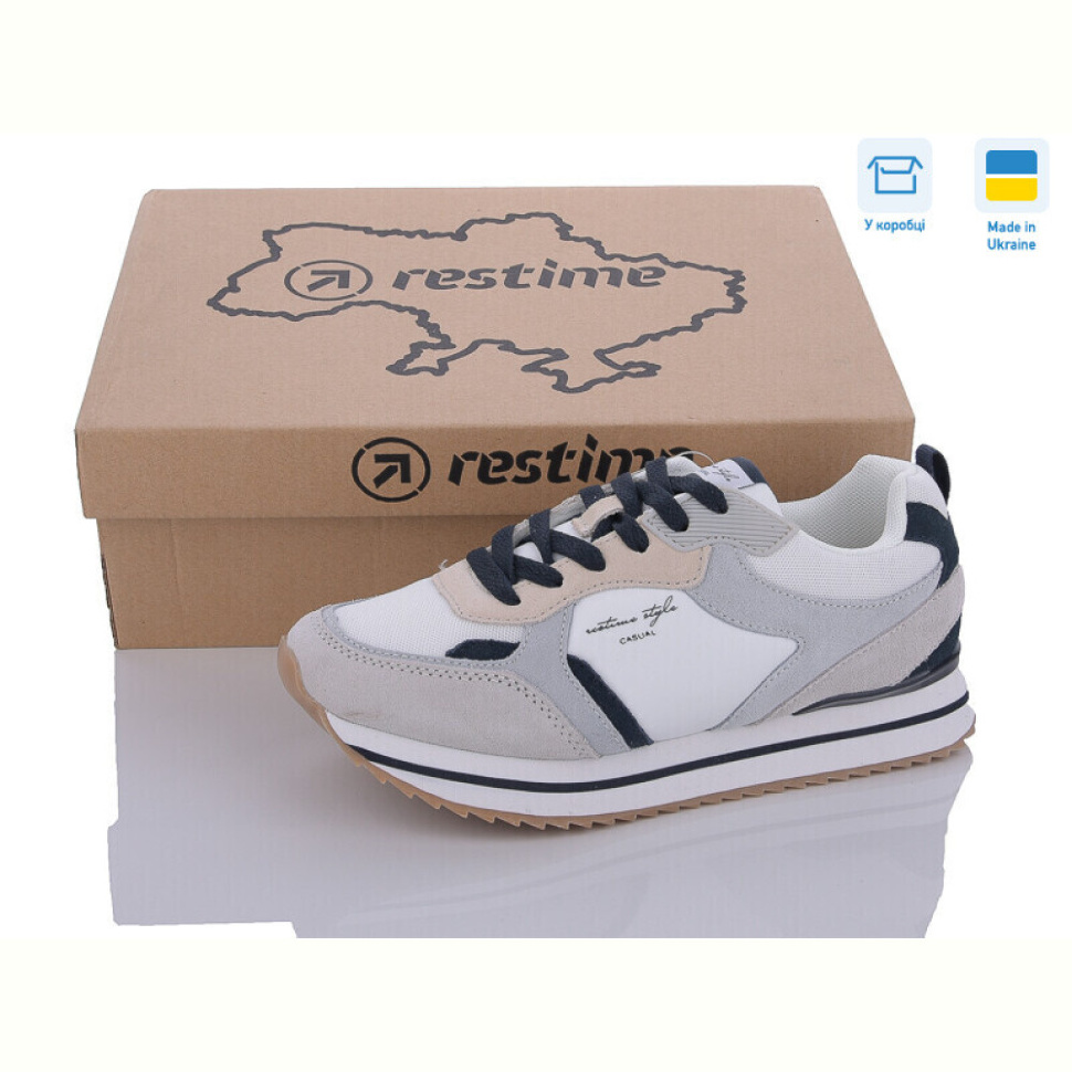 Кроссовки Restime JWB24031 grey-beige