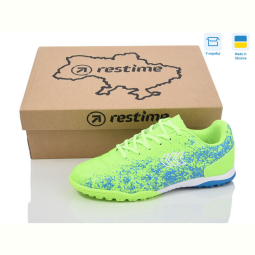 Футбольная обувь Restime DW024406-1 lime-blue