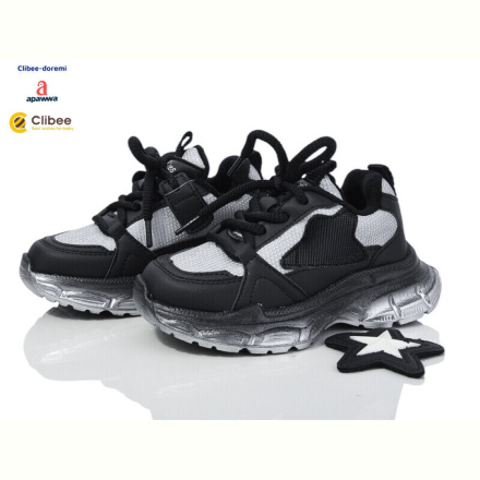 Кроссовки Clibee-Doremi Y610B black фліс