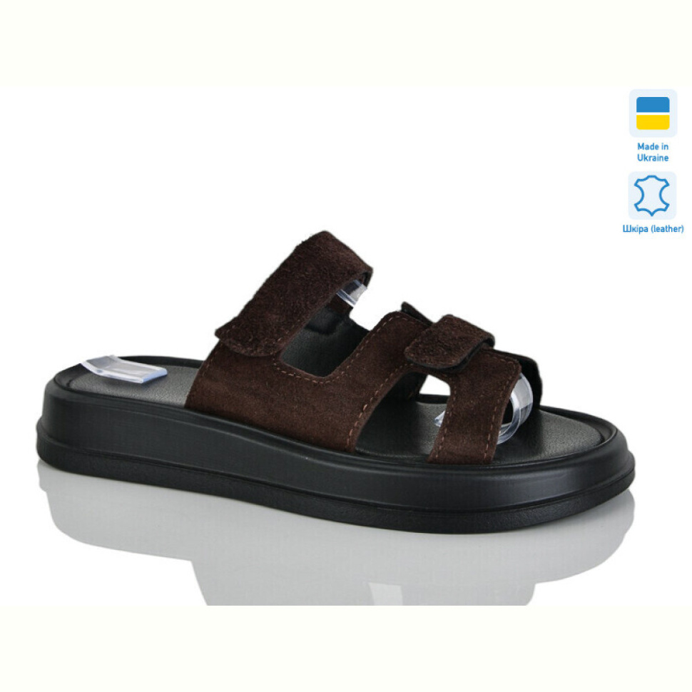 Шлепки Sali 9 коричн.з.