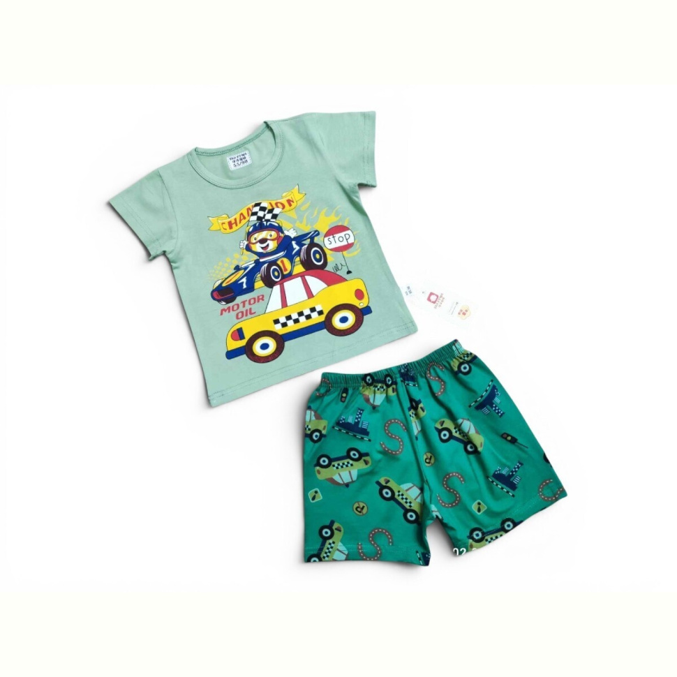 Костюм Kids-modnik 261920 комплект футболка-шорти зелений
