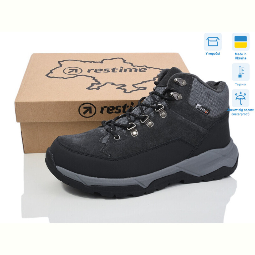 Ботинки Restime VMZ24277 grey термо