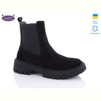 Ботинки Garti 361 черний замш байка