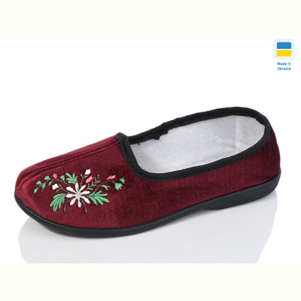 Тапки Inblue 037 бабушка бордо