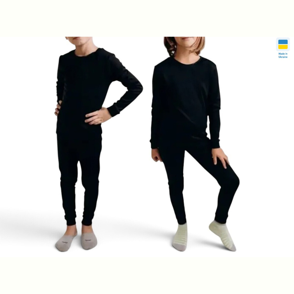 Термобелье Sport style Підліткова термобілизна без наката чорний