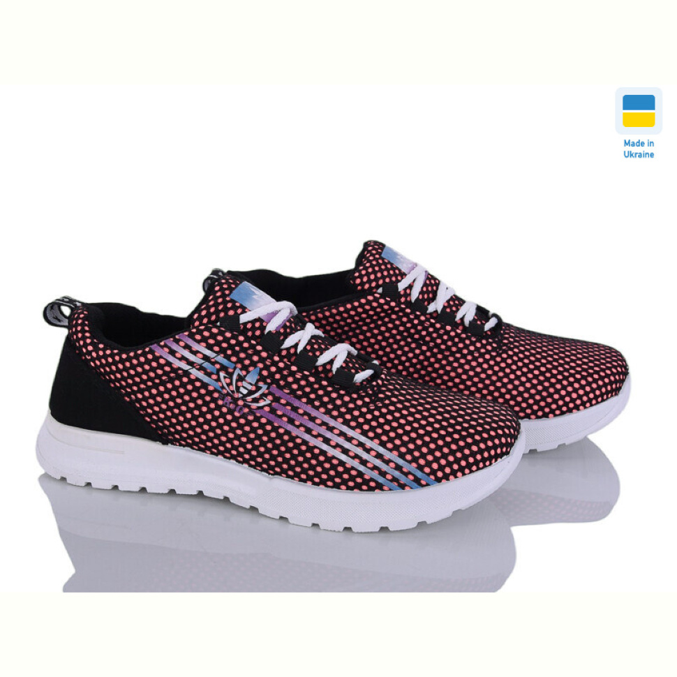 Кроссовки Favorit ЖК1044 чорно-малин.