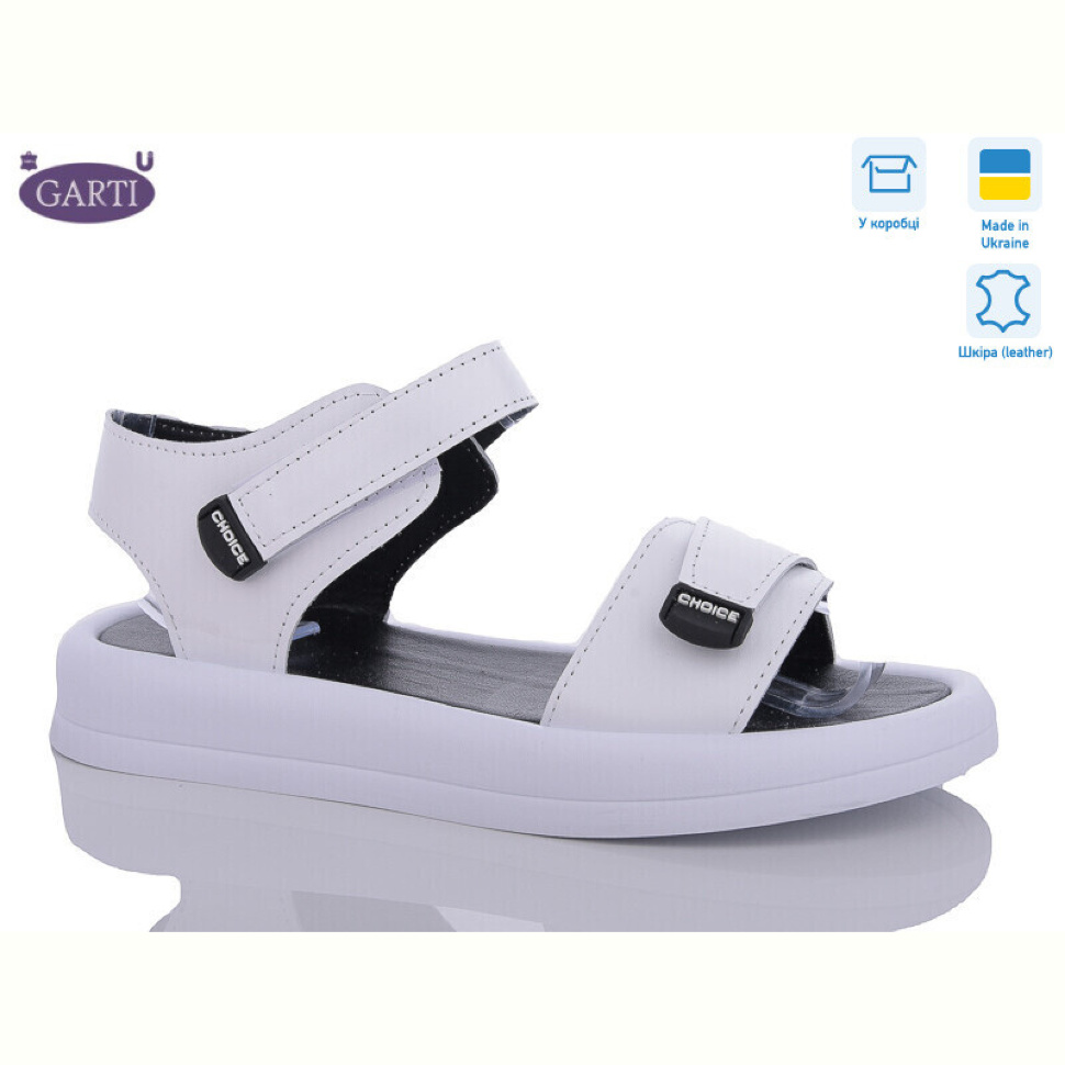 Босоножки Garti 0136 біла шкіра Босоножки Garti 0136 біла шкіра