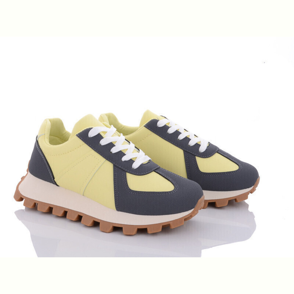 Кроссовки Violeta 149-9-5 black-yellow