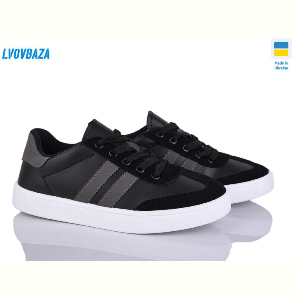 Кроссовки Lvovbaza B&R 603 чорний-сірий