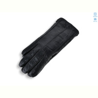 Перчатки Королева 0229Ж шкіра вовна black