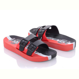 Шлепки Violeta 12329 black-red