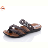 Шлепки Jumay SP шкіра палець кільце коричневий