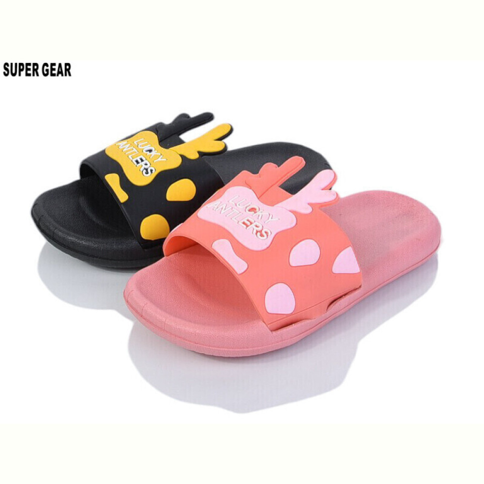 Шлепки Super Gear 01-758 black-pink mix