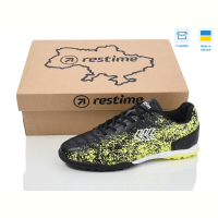 Футбольная обувь Restime DW024406-1 black-lime