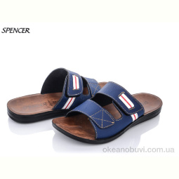 Шлепки Spencer 10497 нубук синий
