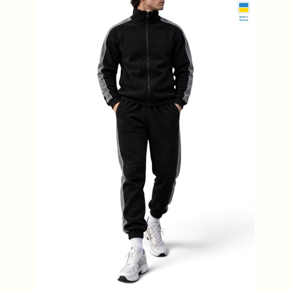 Спортивный костюм Alisa Brand 974 seven чорний-графіт