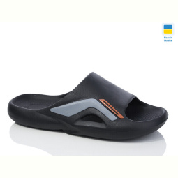 Шлепки Lot Shoes N131 чорний-сірий