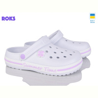 Кроксы Roks 417 білий лаванда