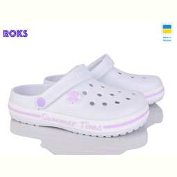 Кроксы Roks 417 білий лаванда