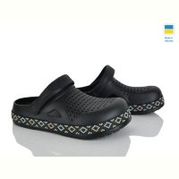 Кроксы Golden Lion 521 вишиванка чорний