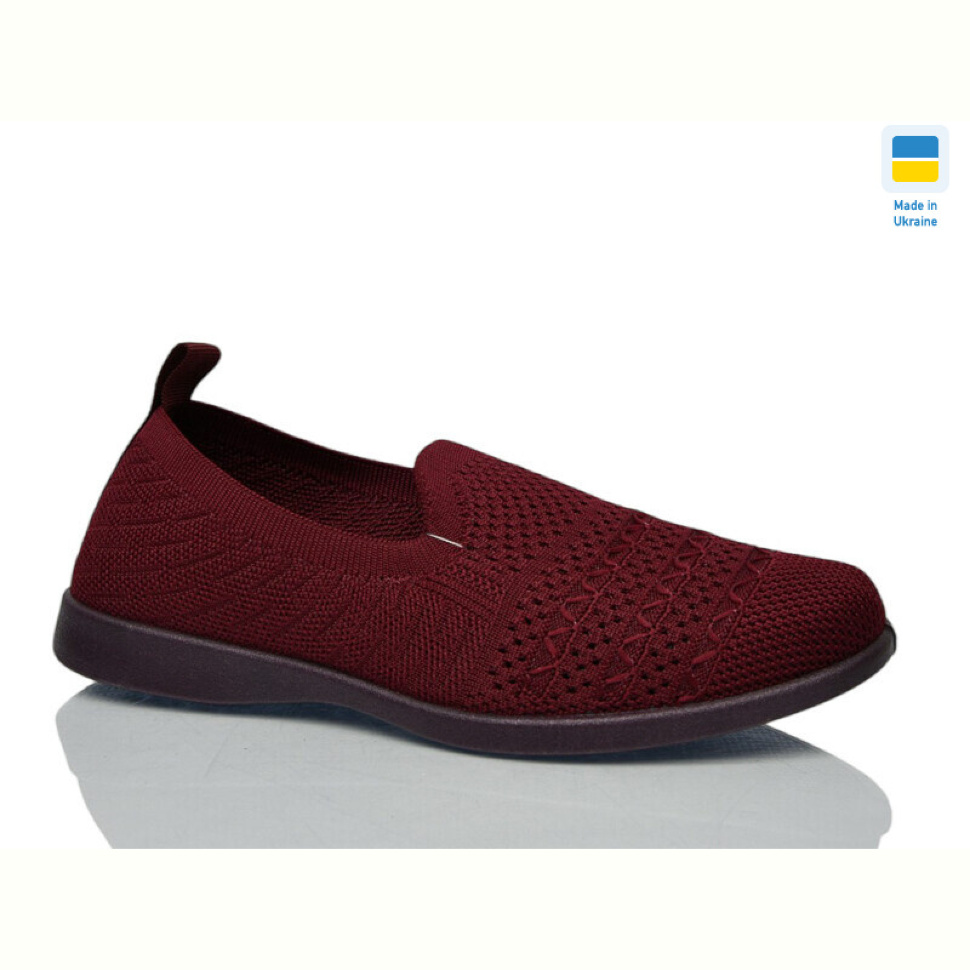 Слипоны DeMur 6711 бордовий