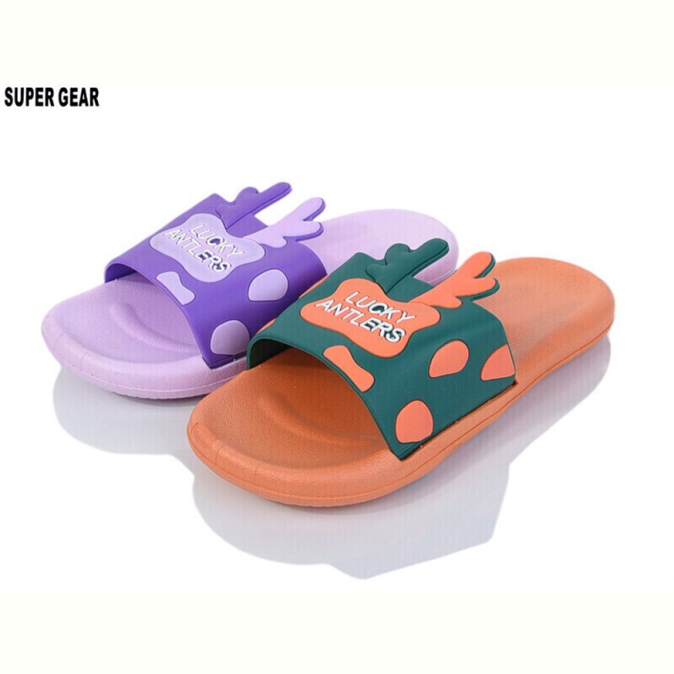 Шлепки Super Gear 01-759 lilac-orange mix
