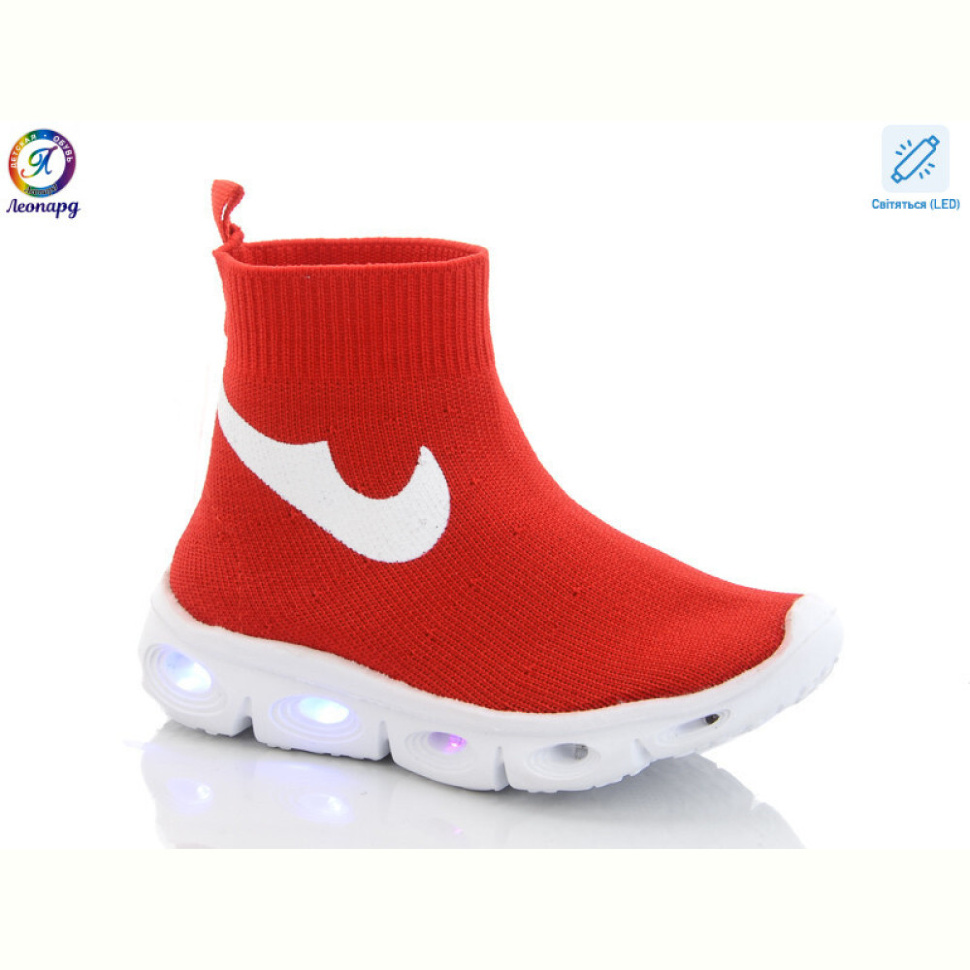 Кроссовки Леопард AX059-113A red led