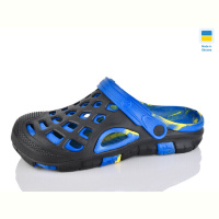 Кроксы Inblue 308 чорно-синій папуга