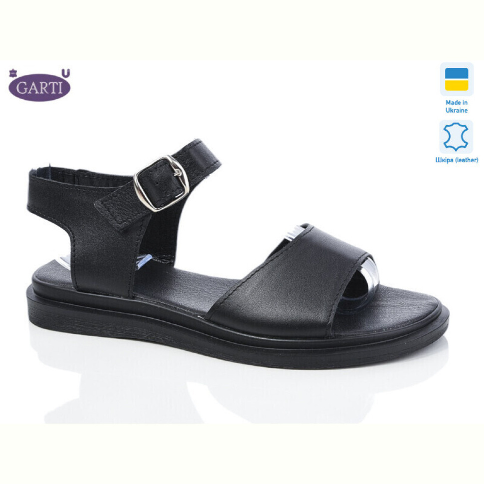 Босоножки Garti 140 чорна шкіра