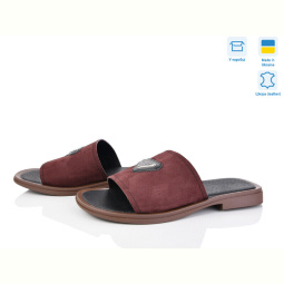 Шлепки Мрія 037 бордо з.