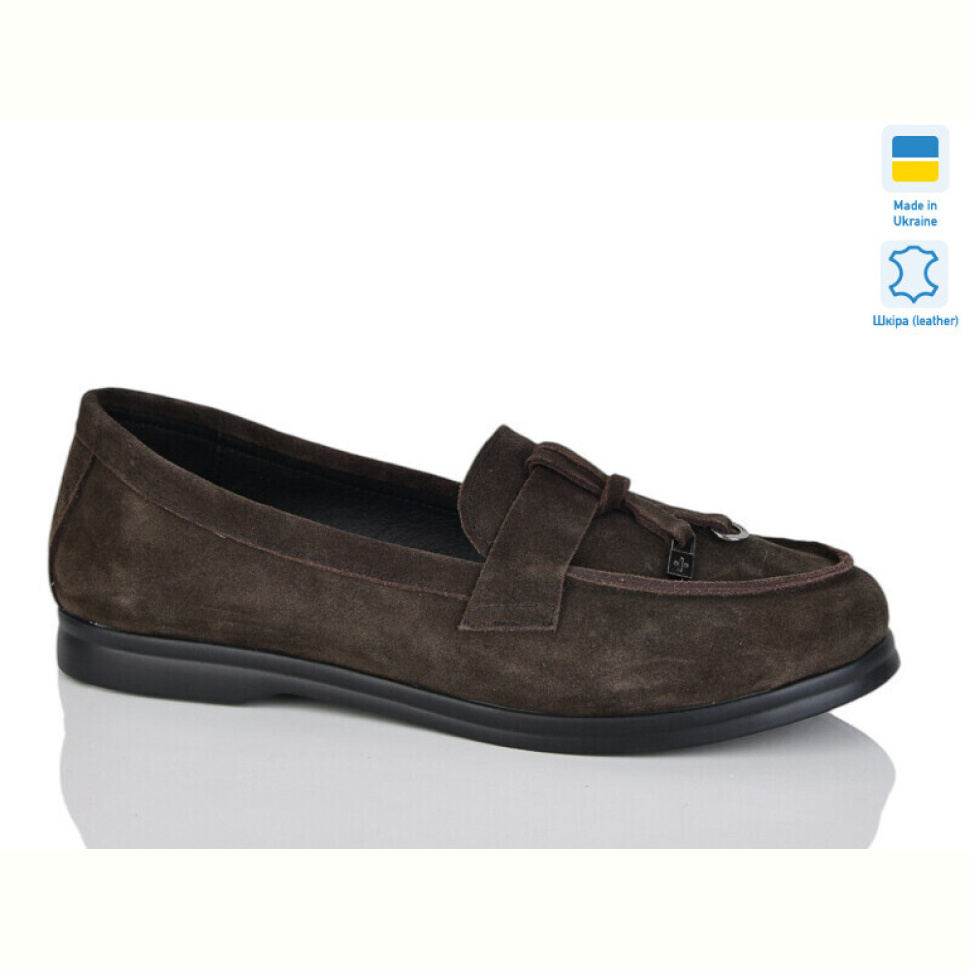 Туфли Sali B8 шоколад з чор-п.