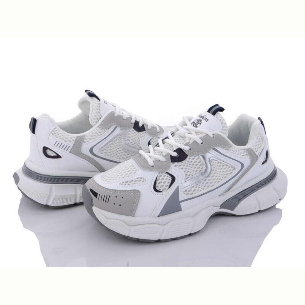 Кроссовки Violeta 136-21 white-grey