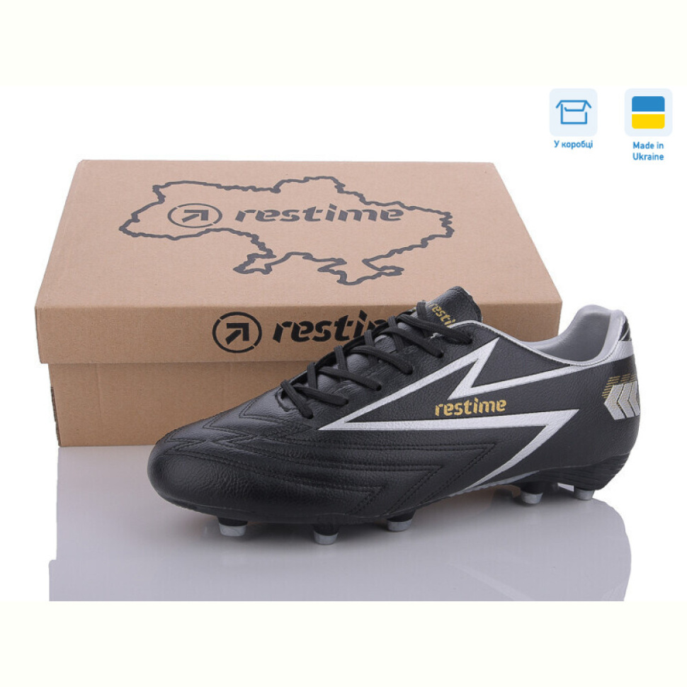 Футбольная обувь Restime DMB24127-2 black-gold
