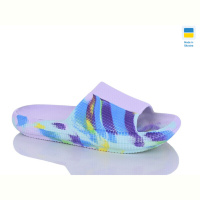 Шлепки Inblue D24 мікс папуга бузок