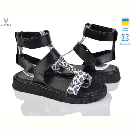 Босоножки Viscala 23718-0142 ч.ш.+лео нуб.