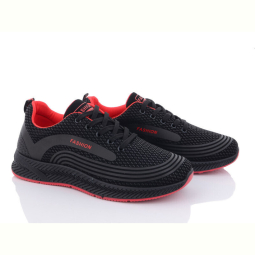 Кроссовки Violeta 197-144 black-red