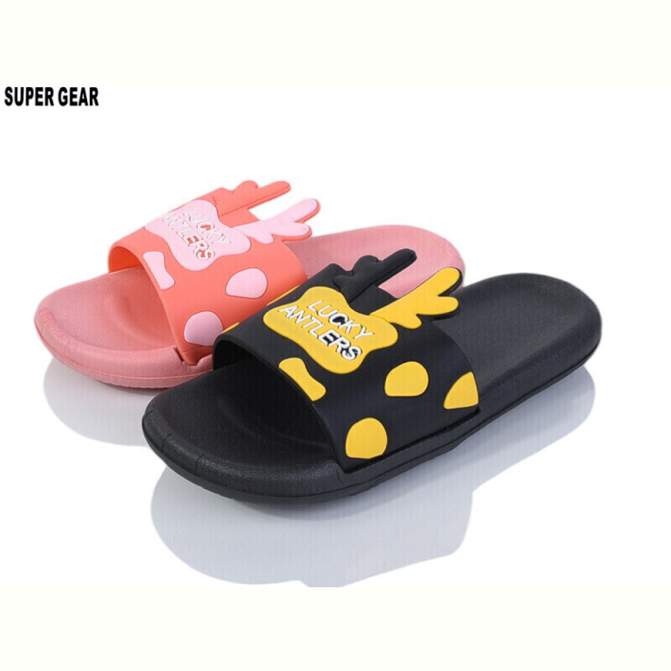Шлепки Super Gear 02-759 black-pink mix