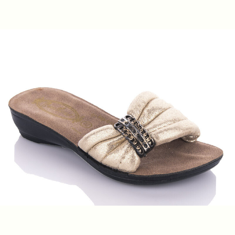 Шлепки DeMur K26-809 gold (25-30)