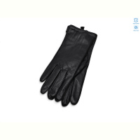 Перчатки Королева 0638 шкіра кози вовна black