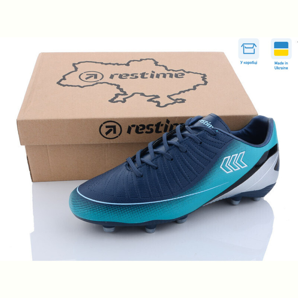 Футбольная обувь Restime DM023027-2 navy-cyan