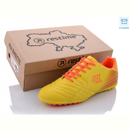 Футбольная обувь Restime DM021105-1 yellow-orange-black